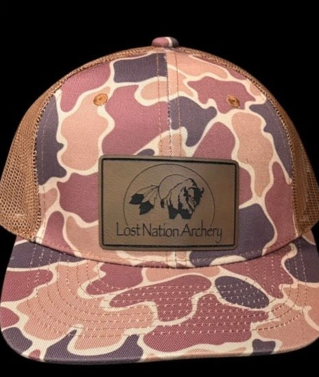 LNA Leather Patch Camo 5 Panel Hat