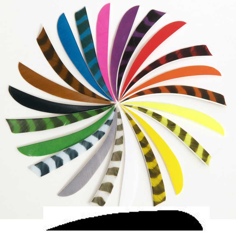 Trueflight Parabolic Feathers 5" Solid Colors