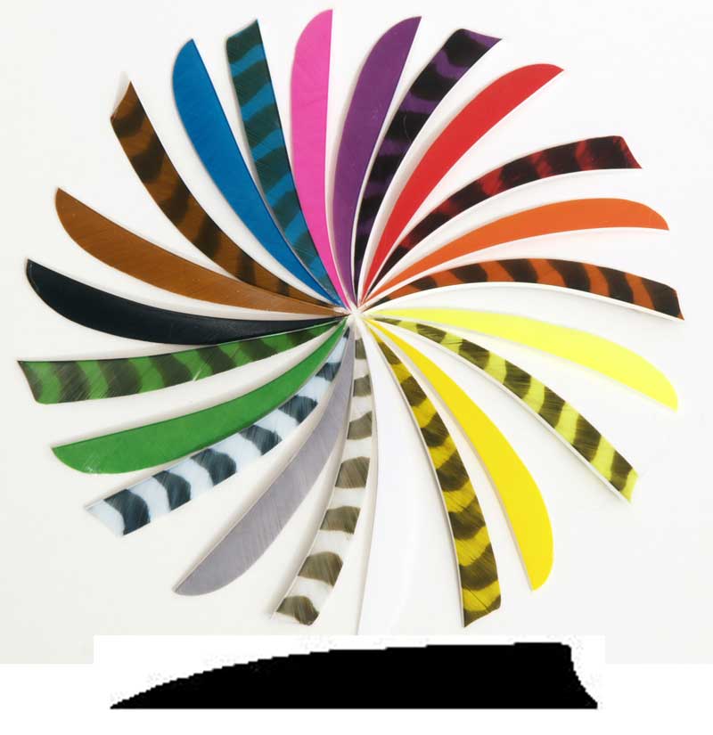 Trueflight Shield Feathers 5" Barred Colors