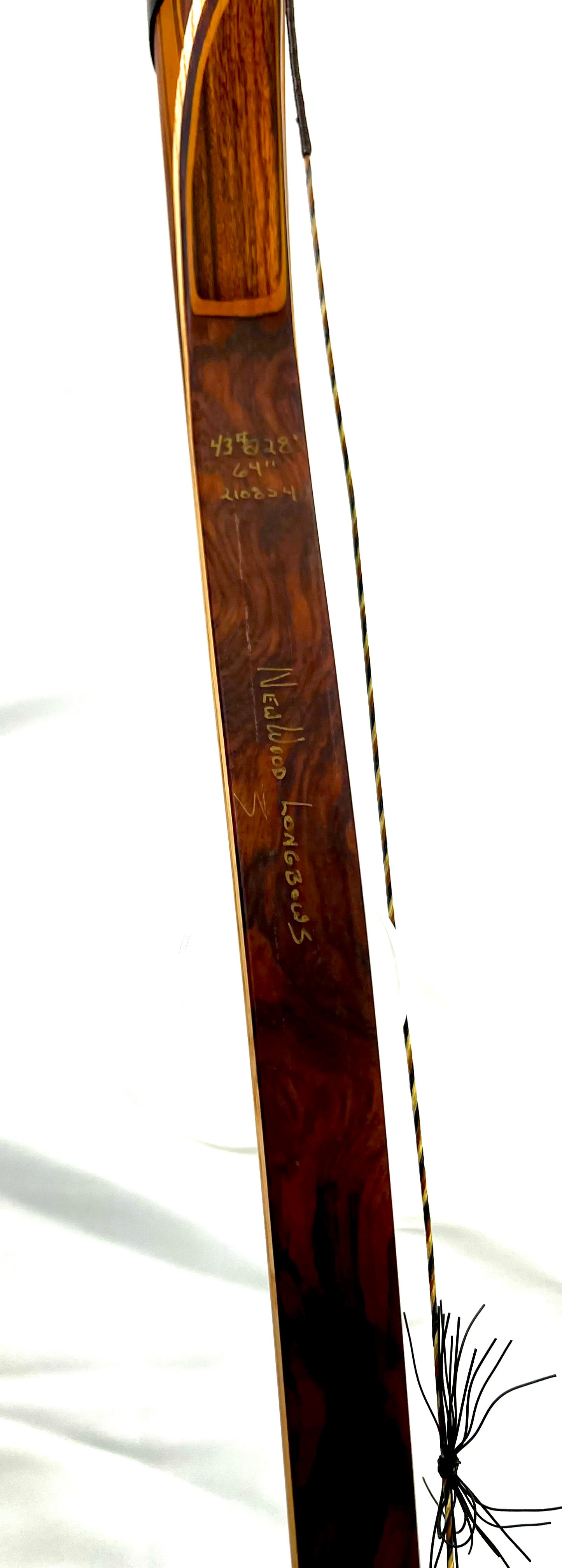 New Wood Longbow - 43#@28”
